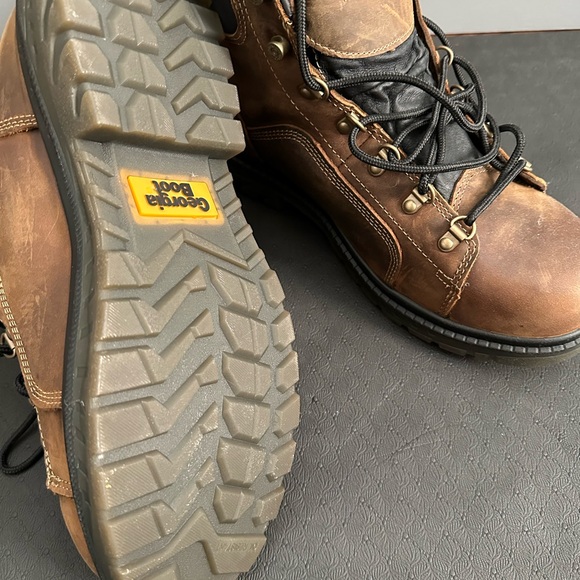 Georgia Boot Dark Brown Leather Work Boots